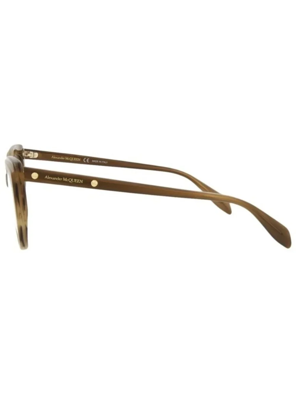 New Alexander McQueen Womens Cat Eye Havana Havana Transparent Fashion Designer